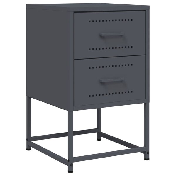 vidaXL Table de chevet anthracite 36x39x60 5 cm acier