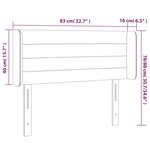 vidaXL Tête de lit à LED Crème 83x16x78/88 cm Tissu
