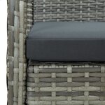 vidaXL Chaise de jardin avec coussin Résine tressée Gris