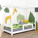 Lit cabane enfant BUNKY 140 x 200 blanc