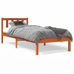 vidaXL Cadre de lit sans matelas cire marron 100x200cm bois pin massif