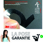 Numéro 1-Numéro adhésif pour boîtes aux lettres - Vinyle épais texturé, hauteur 50 mm - Inox Brossé