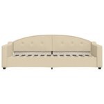 vidaXL Lit de repos sans matelas crème 80x200 cm tissu