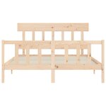 vidaXL Cadre de lit avec tête de lit 160x200 cm bois massif