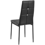 Lot de 4 chaises siège de salon cuisine salle à manger design élégant avec brillant noir 08_0000175