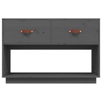 vidaXL Meuble TV Gris 90x40x60 cm Bois de pin massif