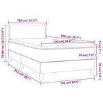 vidaXL Sommier à lattes de lit avec matelas Bleu foncé 100x200 cm