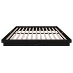 vidaXL Cadre de lit Noir Bois massif 200x200 cm