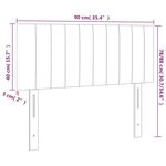 vidaXL Tête de lit à LED Rose 90x5x78/88 cm Velours