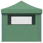 vidaXL Tente de réception pliable escamotable 4 parois latérales vert