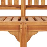 vidaXL Banc de jardin en forme de banane 120 cm Teck solide