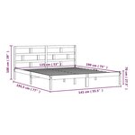 vidaXL Cadre de lit 135x190 cm Double Bois massif