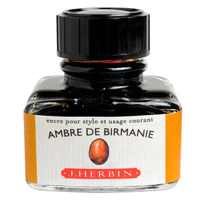 Encre traditionnelle à stylo en flacon 'D' 30ml Ambre de birmanie HERBIN