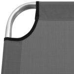 vidaXL Chaise longue pliable extra haute pour seniors Gris Aluminium