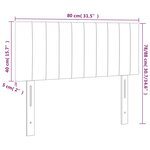 vidaXL Tête de lit Vert foncé 80x5x78/88 cm Velours