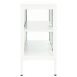 vidaXL Buffet Blanc 105x35x70 cm Acier et verre