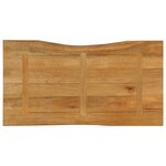 vidaXL Dessus de table 120x60x2 5 cm bord vivant bois massif manguier