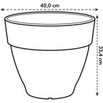 Pot de fleurs Rond VIBIA - Plastique Réservoir - Ø 40 - Terre cuite