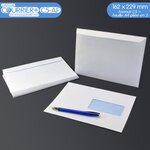 Lot de 100 enveloppes blanches c5 avec fenêtre - gamme courrier+