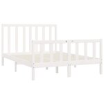 vidaXL Cadre de lit Blanc Bois massif 120x200 cm