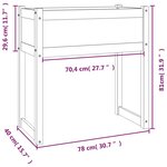 vidaXL Jardinière Gris 78x40x81 cm Bois massif de pin