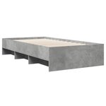 vidaXL Cadre de lit gris béton 90x190 cm bois d'ingénierie