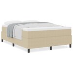 vidaXL Lit Box Spring avec Matelas Vert Clair Gris 140x200 cm Tissu Velours Côtelé