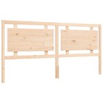 vidaXL Cadre de lit avec tête de lit 200x200 cm bois massif