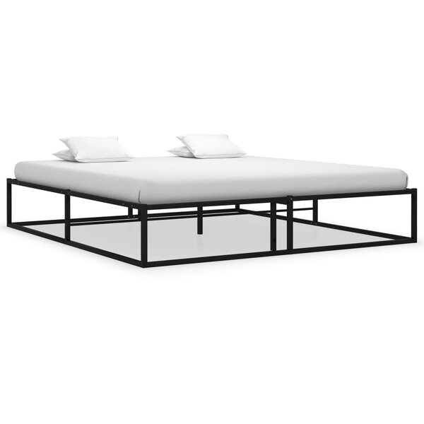 vidaXL Cadre de lit Noir Métal 180x200 cm