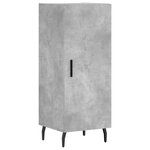 vidaXL Buffet haut Gris béton 34 5x34x180 cm Bois d'ingénierie