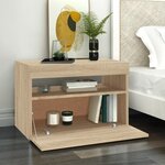 vidaXL Meubles TV avec lumières LED 2 Pièces Chêne sonoma 60x35x40 cm