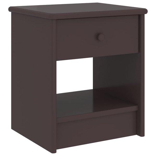 vidaXL Table de chevet Marron foncé 35x30x40 cm Bois de pin massif