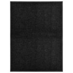 vidaXL Paillasson lavable Noir 90x120 cm