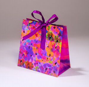 Sac cadeau pink floral pmcl 18 x h 18 fleurs