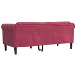 vidaXL Canapé à 2 places rouge bordeaux velours