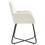 vidaXL Chaises à manger lot de 6 crème velours