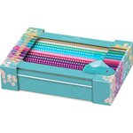 Coffret cadeau Sparkle, 20 crayons de couleur et 1 taille-crayon Mini FABER-CASTELL