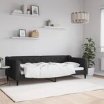 vidaXL Lit de repos noir 90x200 cm tissu