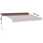 vidaXL Auvent rétractable automatique avec LED marron 300x250 cm