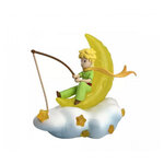 Figurine Décorative Le Petit Prince Pêchant dans les Nuages - Résine Artisanale