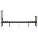 vidaXL Cadre de lit métal avec tête de lit et pied de lit 137x190 cm
