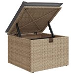 vidaXL Salon de jardin 11 Pièces avec coussins beige résine tressée