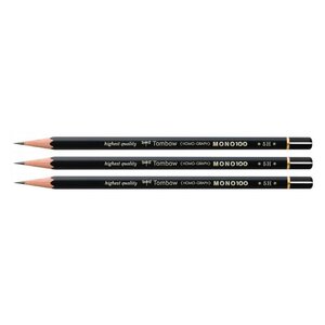Crayon Graphite Haute Qualité MONO 100 5H x 3 TOMBOW
