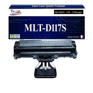 T3AZUR - Toner compatible avec Samsung MLT-D117S MLTD117S pour Samsung SCX4655 SCX4655F SCX-4655FN SCX-4655 SCX-4655F SCX-4655FN