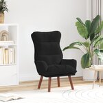 vidaXL Chaise relaxante en velours noir