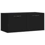 vidaXL Armoire murale noir 80x36 5x35 cm bois d'ingénierie
