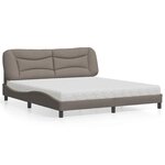 vidaXL Lit avec matelas taupe 180x200 cm tissu