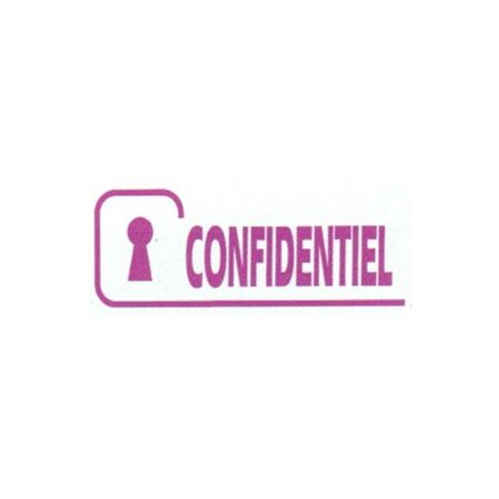 Tampon X-print 4912 Formule Commerciale Texte + Picto 'CONFIDENTIEL' Violet TRODAT