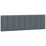vidaXL Coussin de tête de lit gris foncé 160 cm velours