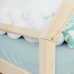 Lit Tipi enfant bois massif naturel vernis 90 x 200 cm